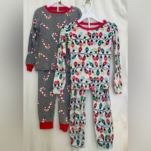 Set of 2 Kids Holiday Pajama Sets Both 100% Cotton & Size 7